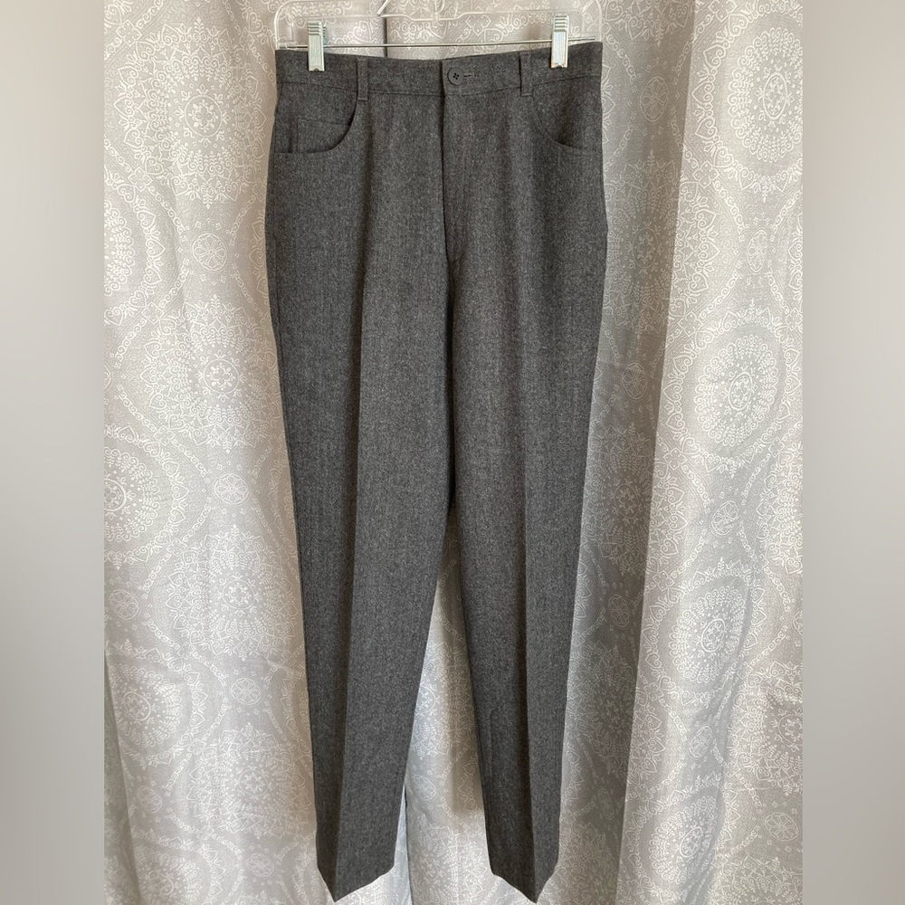 Greta Garbo Collection Women’s Grey 100% Wool Trousers Size 8 LIKE NEW!